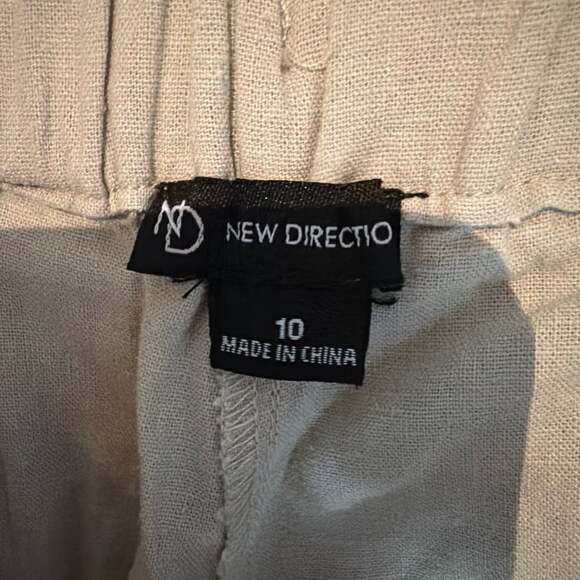 New Directions Crop Pants Women's Medium Navy Blue Wide Leg 100% Cotton Size 10 - Picture 4 of 5